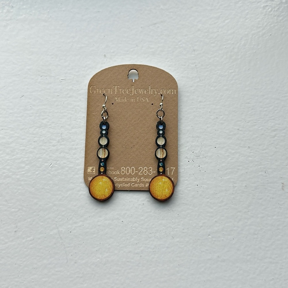 Green Tree Jewelry Solar System earrings